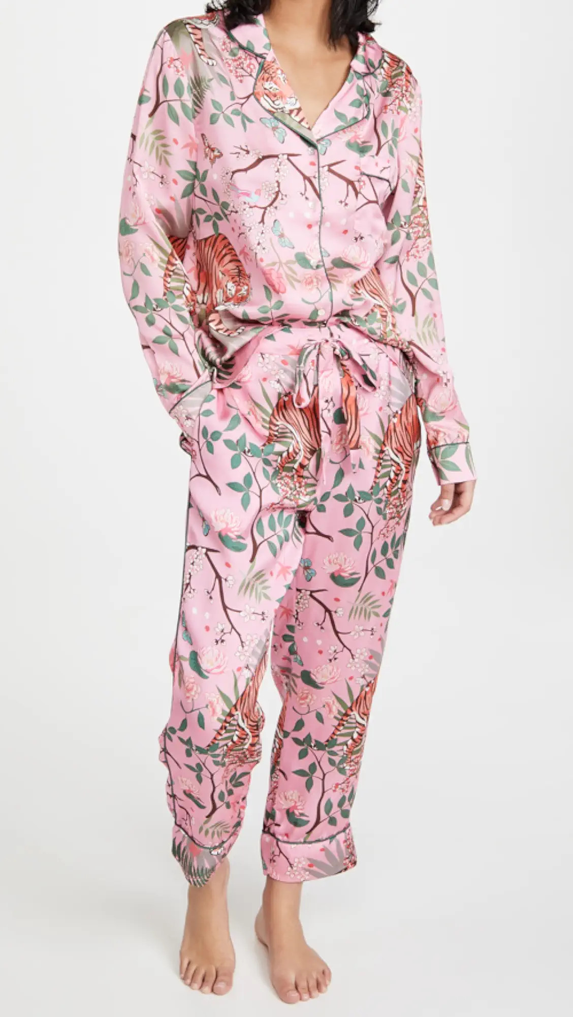 Karen Mabon Tiger Blossom Pajama Set | Shopbop | Shopbop