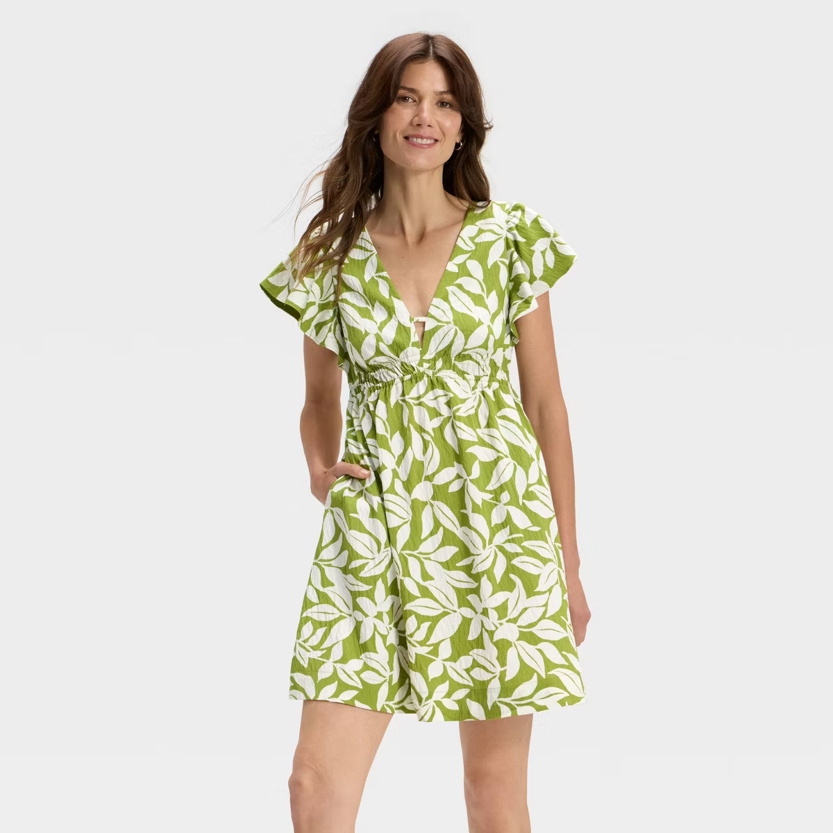 Women's Flutter Short Sleeve Mini A-Line Dress - A New Day™ | Target