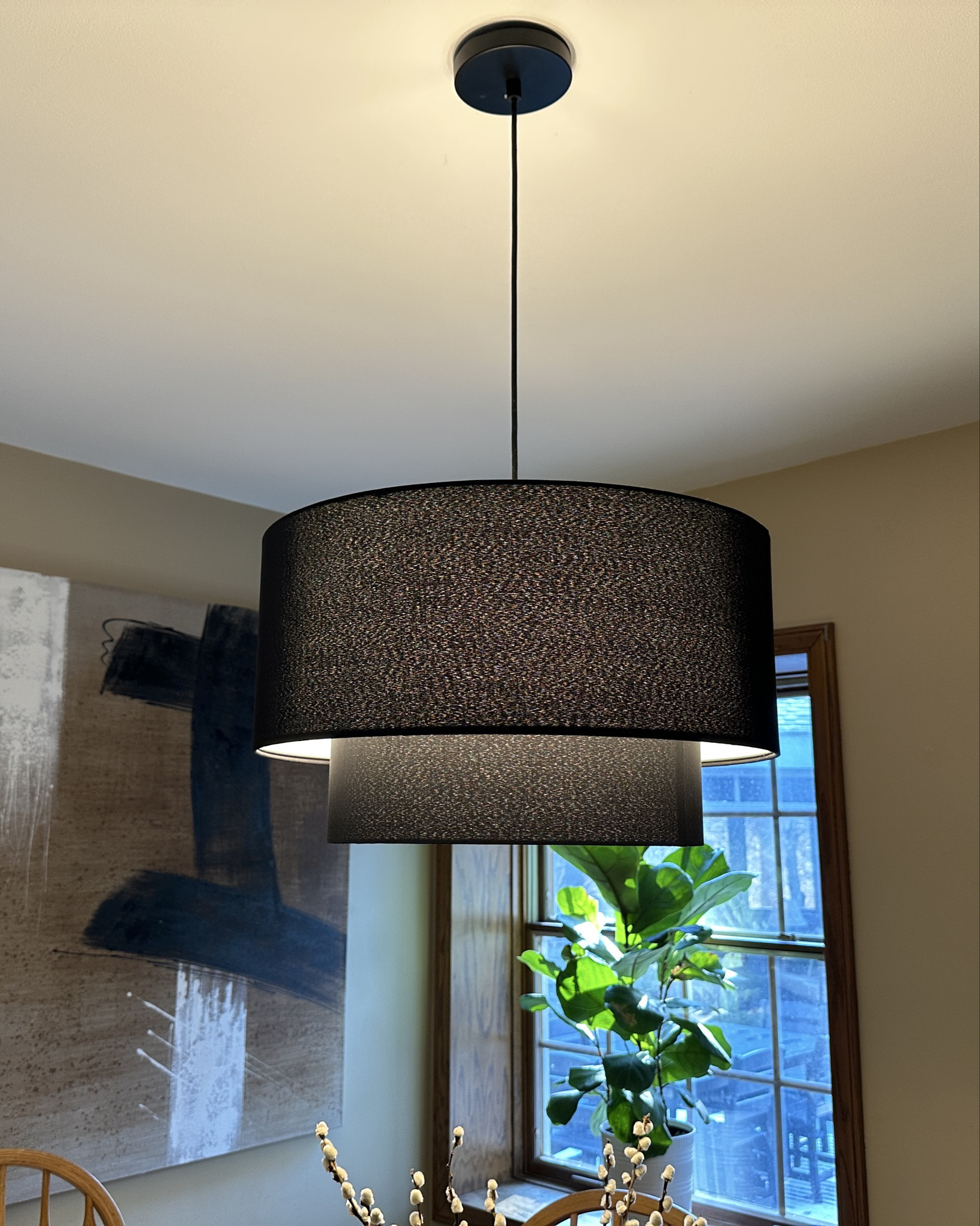 Just hanging in there! This chandelier is the perfect touch to our kitchen! #chandelier #lighting #modern

#LTKHome