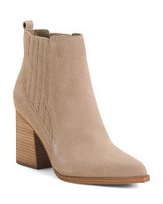 Suede Block Heel Ankle Booties | Marshalls