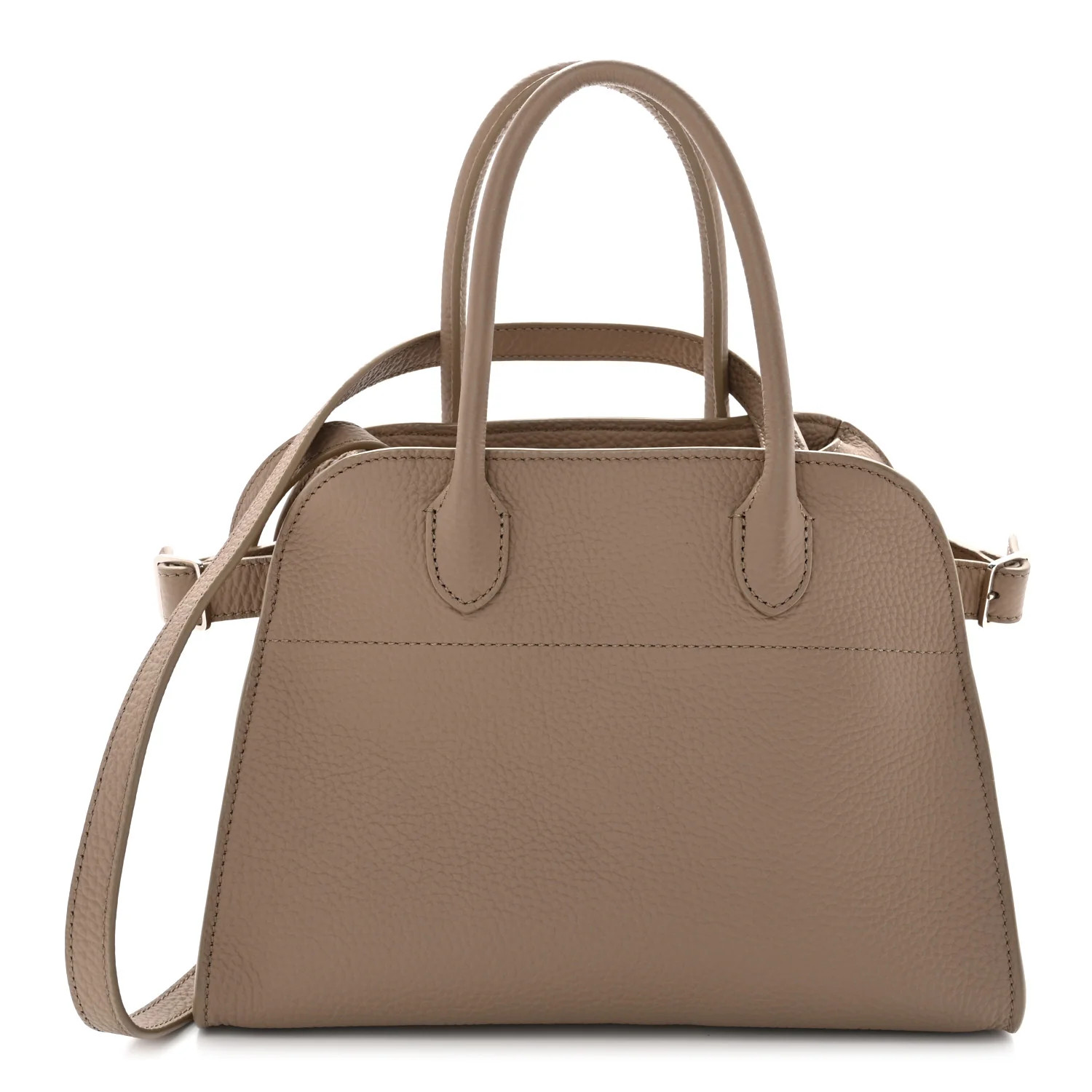 Grained Calfskin Soft Margaux 10 Bag Dark Taupe | FASHIONPHILE (US)
