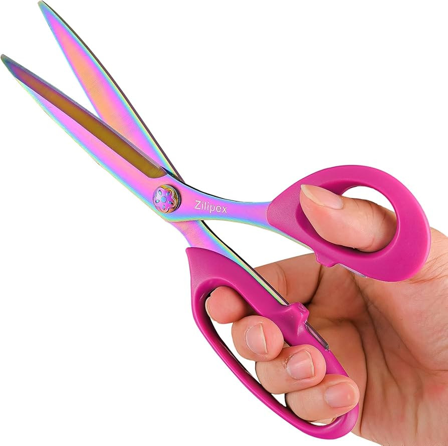 Fabric Scissors for Cutting Clothes - 9" Professional Titanium Coated Forged Stainless Steel Heav... | Amazon (US)