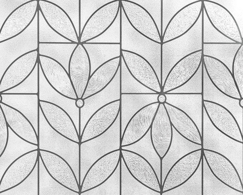Orion | Window Film with Textured Leaded Glass Pattern | Made in USA | Artscape