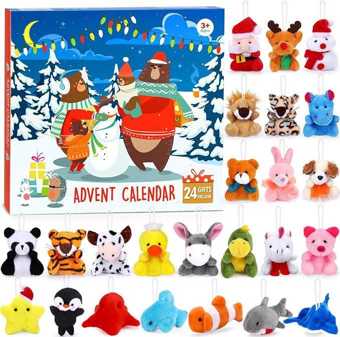 Christmas Advent Calendar 2025 for Kids 24 Days of Surprise Countdown Calendar Gift Box with Mini... | Amazon (US)