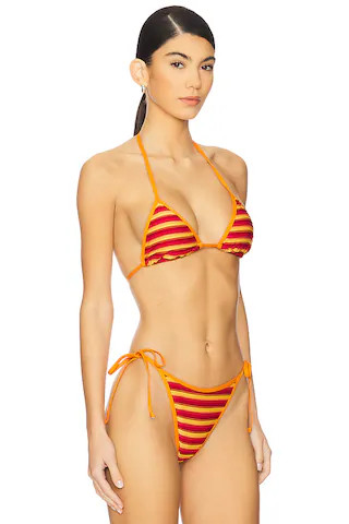 Lotus Bikini Top in Sunset Stripe | Revolve Clothing (Global)