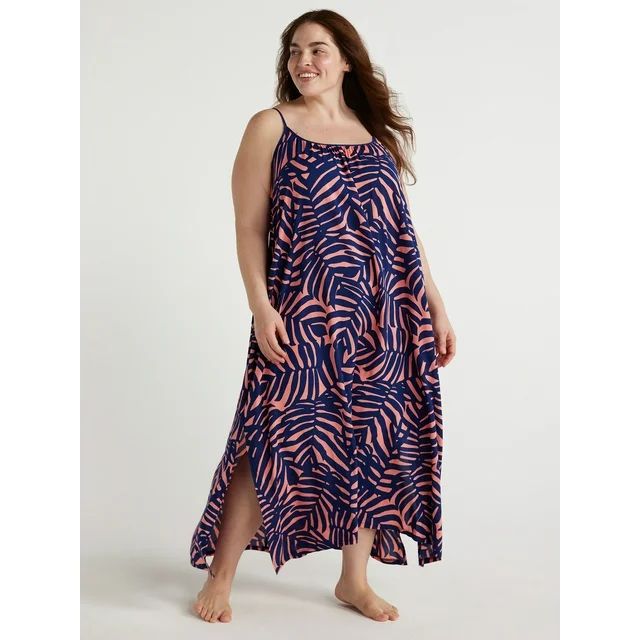 Joyspun Women's Sleeveless Woven Maxi Nightgown, Sizes S to 4X | Walmart (US)