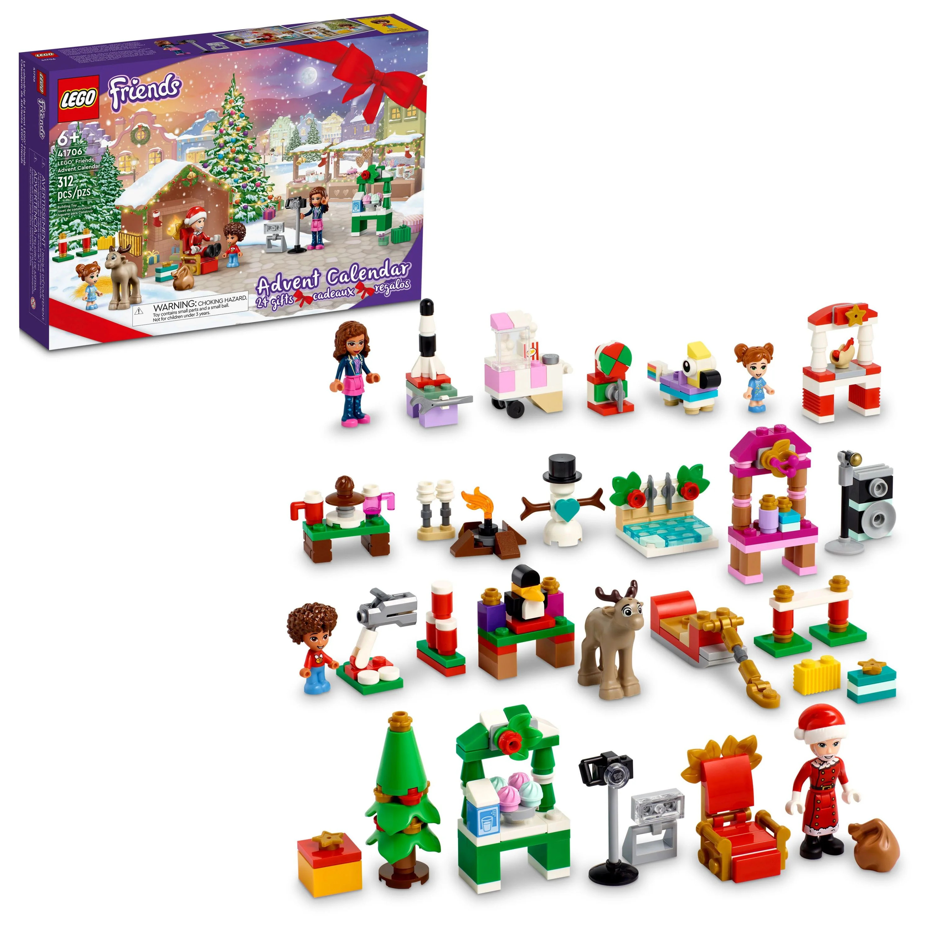 LEGO Friends 2022 Advent Calendar 41706 Building Toy Set (312 Pieces) - Walmart.com | Walmart (US)