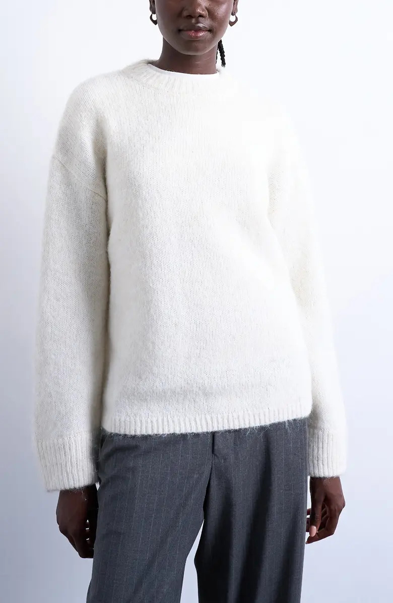 Topshop Fluffy Oversize Crewneck Sweater | Nordstrom | Nordstrom