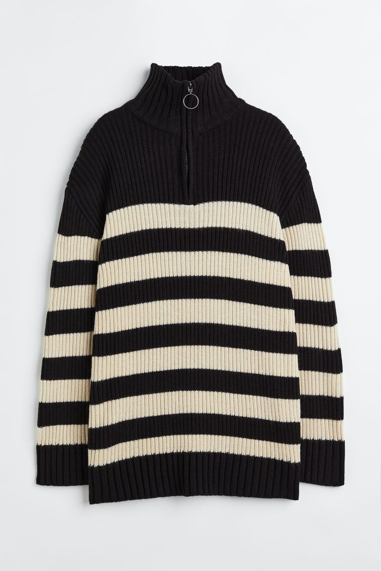 Rib-knit Half-zip Sweater | H&M (US + CA)