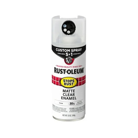 Clear, Rust-Oleum Stops Rust Custom Sprays 5 in 1 Matte Spray Paint-376868, 12 oz | Walmart (US)