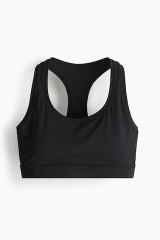 H & M - Sports Bra with Cool Handfeel DryMove - Black | H&M (US + CA)
