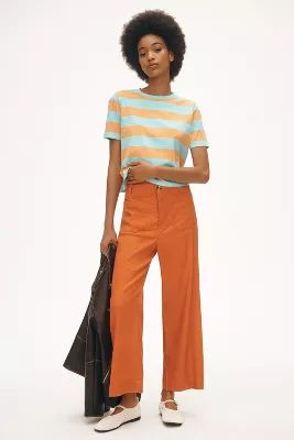 The Colette Cropped Wide-Leg Pants by Maeve: Linen Edition | Anthropologie (US)