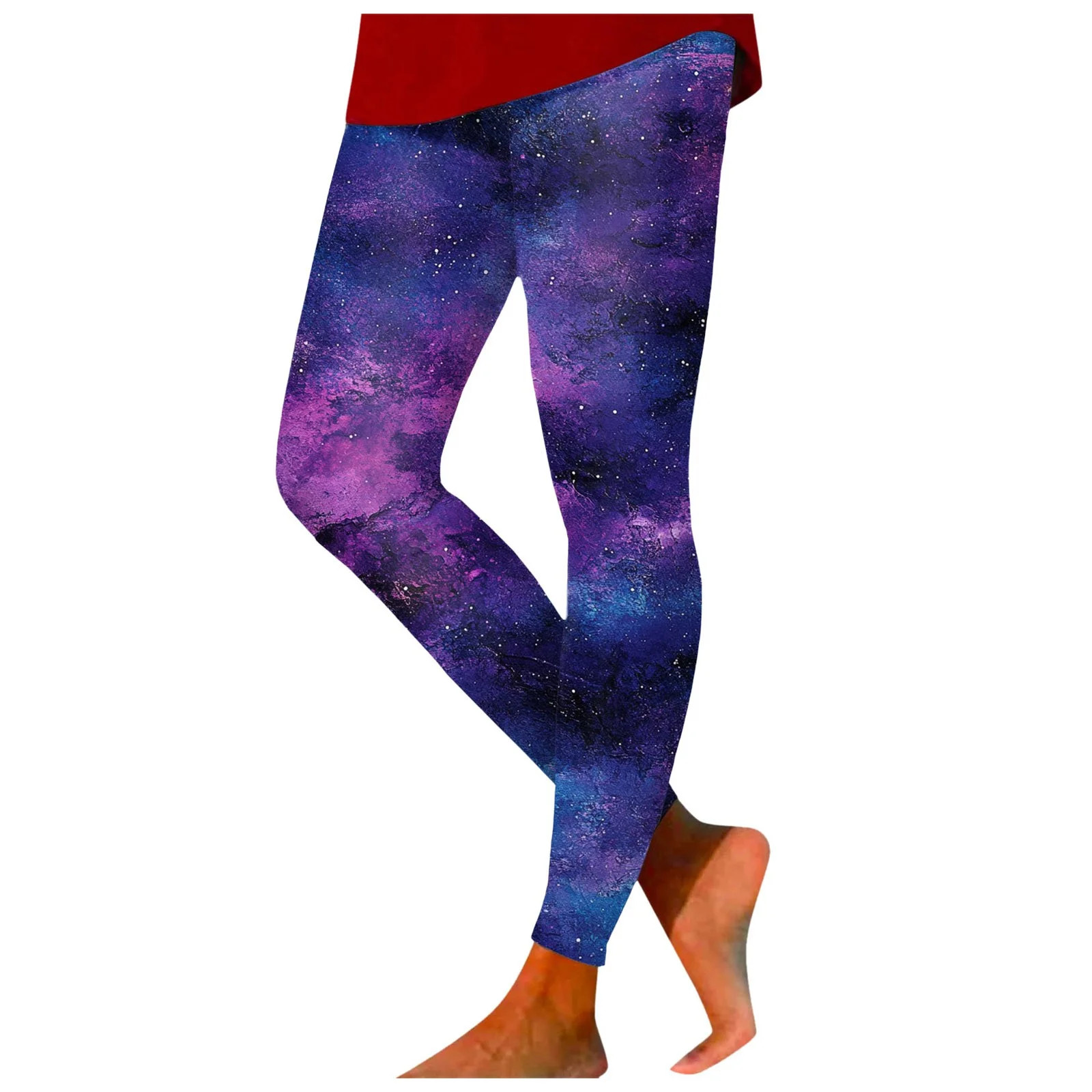 COMVALUE Printed Leggings for Women Pattern Graphic Colorful Cute Crazy High Waisted Workout Gym Yoga Pants (Blue, XXL) - Walmart.com | Walmart (US)