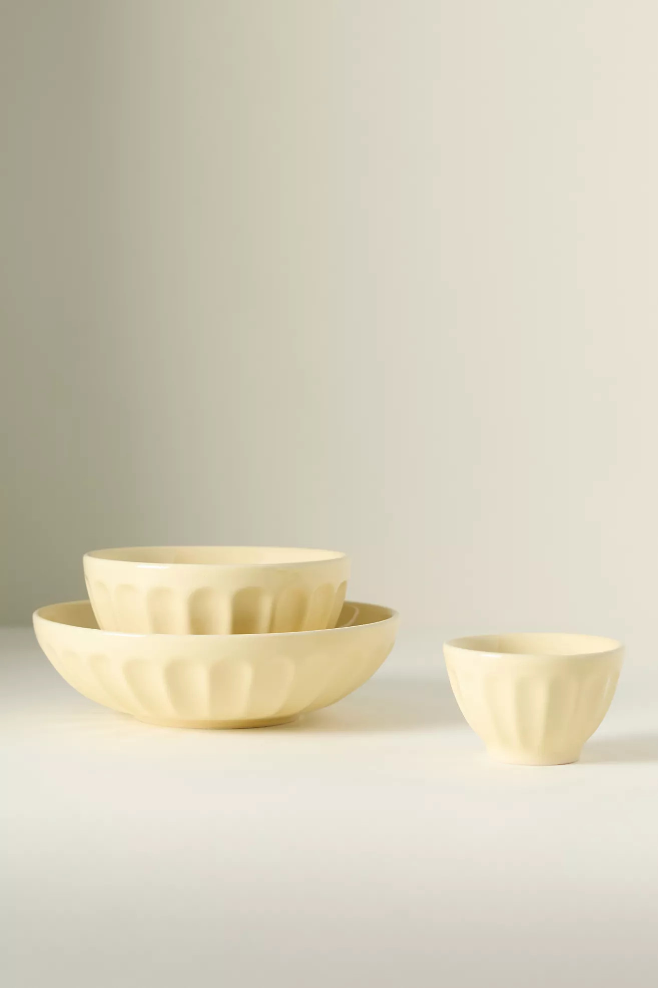 The Amelie Latte Stoneware Cereal Bowls, Set of 4 | Anthropologie (US)