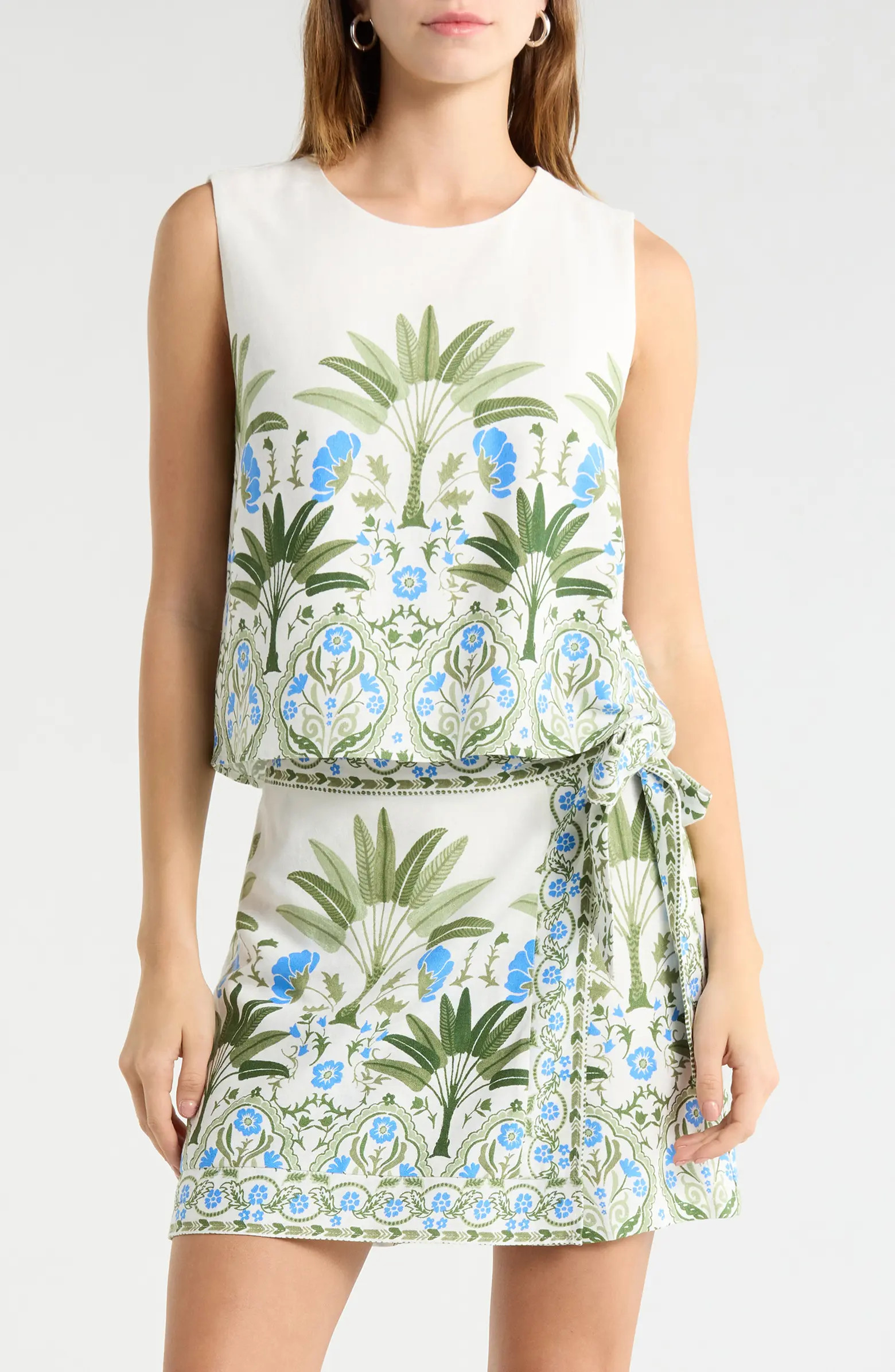 Senara Floral Sleeveless Top | Nordstrom
