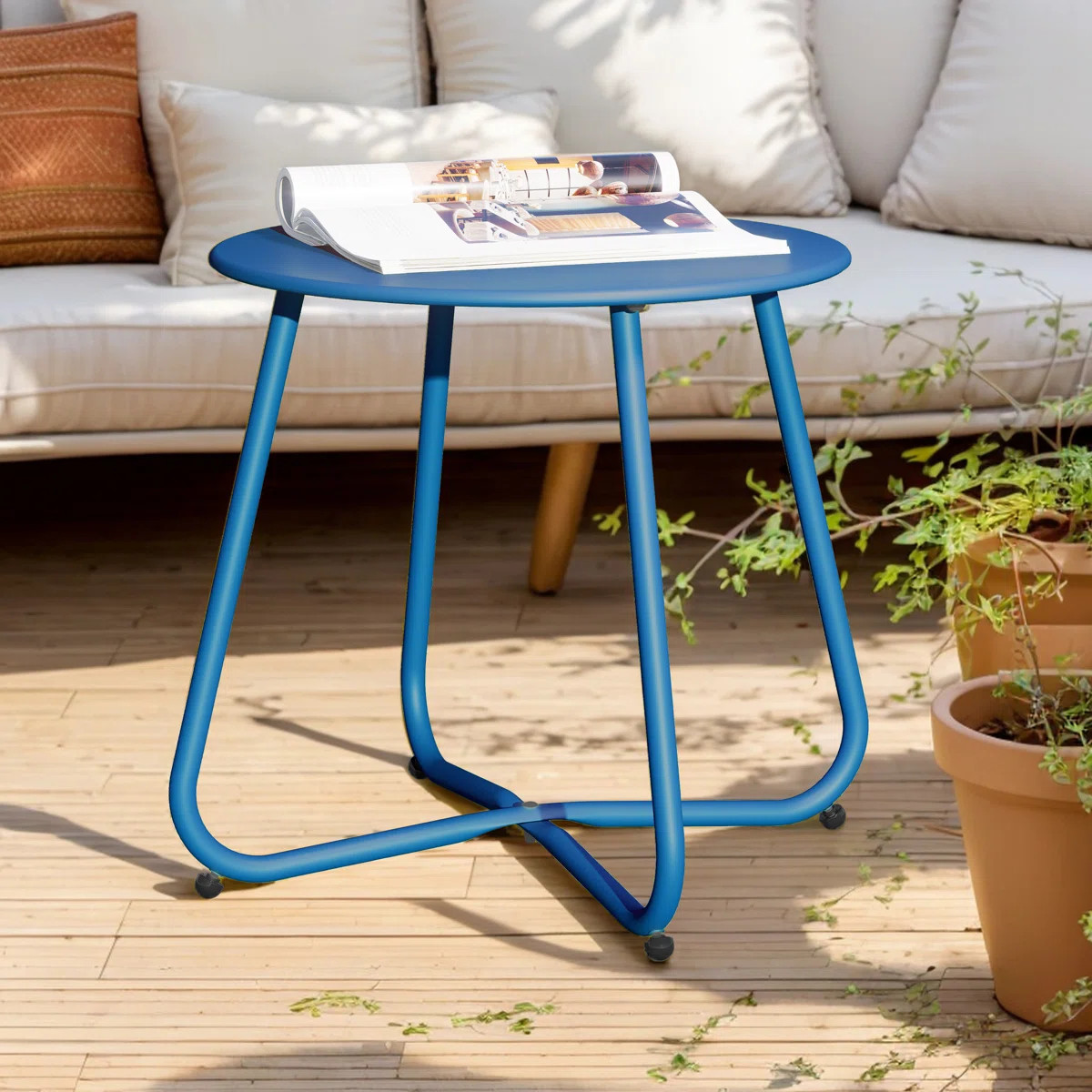 Mickelsen Steel Patio Side Table | Wayfair North America