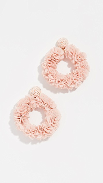 Camellia Flower Hoop Earrings | Shopbop