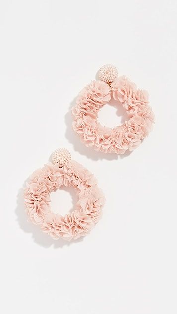 Camellia Flower Hoop Earrings | Shopbop