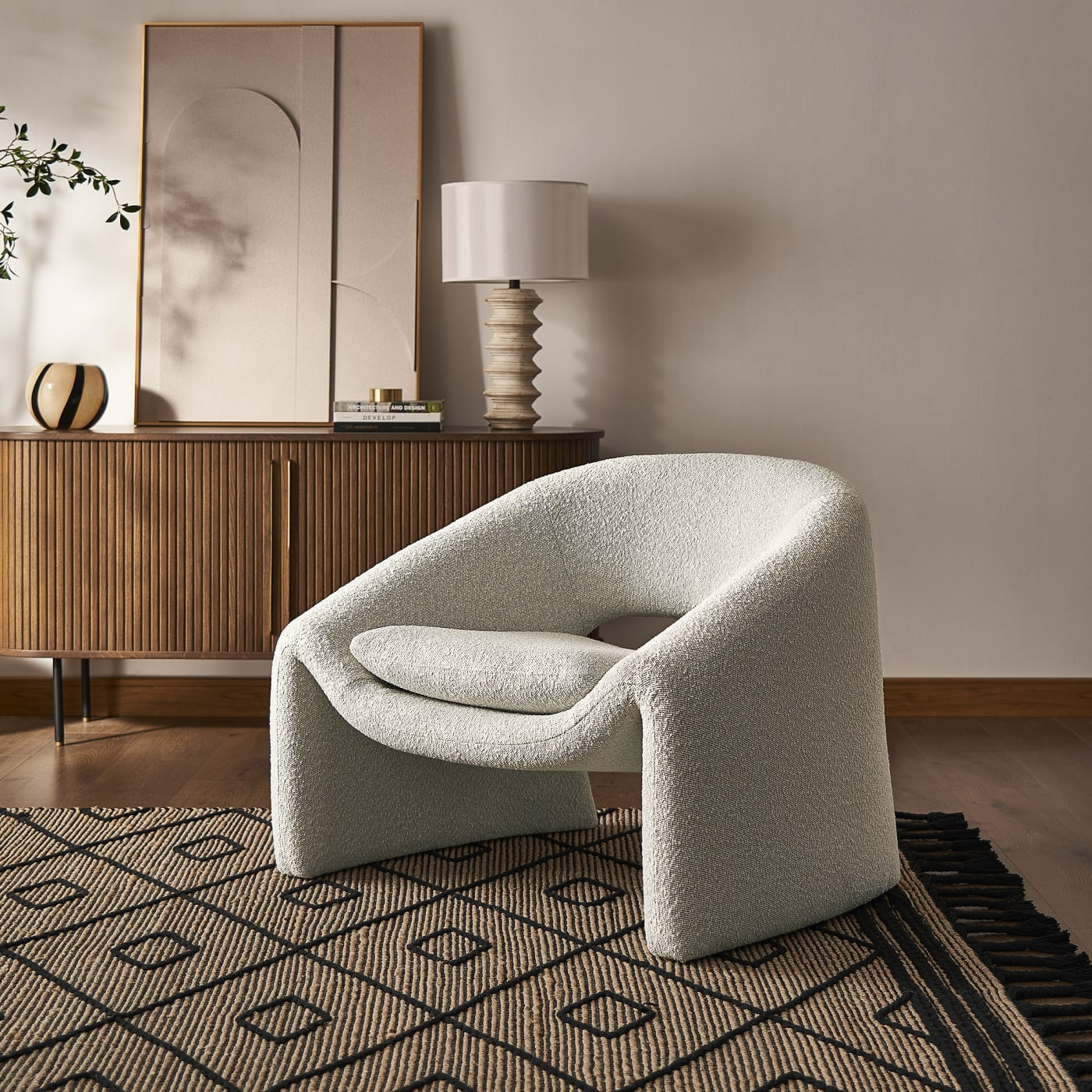 Sacha Performance Bouclé Armchair | Castlery US