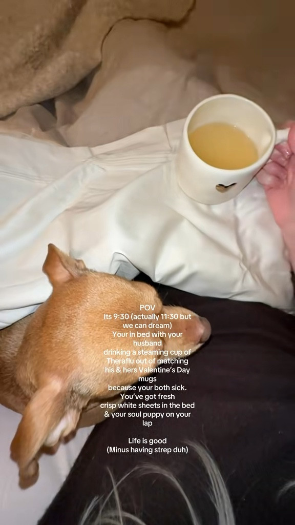 Just over here romanticizing our sick nice in fray new sheets and matching Valentine’s Day mugs for our cough medicine 

Valentine’s Day decor | bedding | white sheets 

#LTKWatchNow #LTKFindsUnder50 #LTKHome