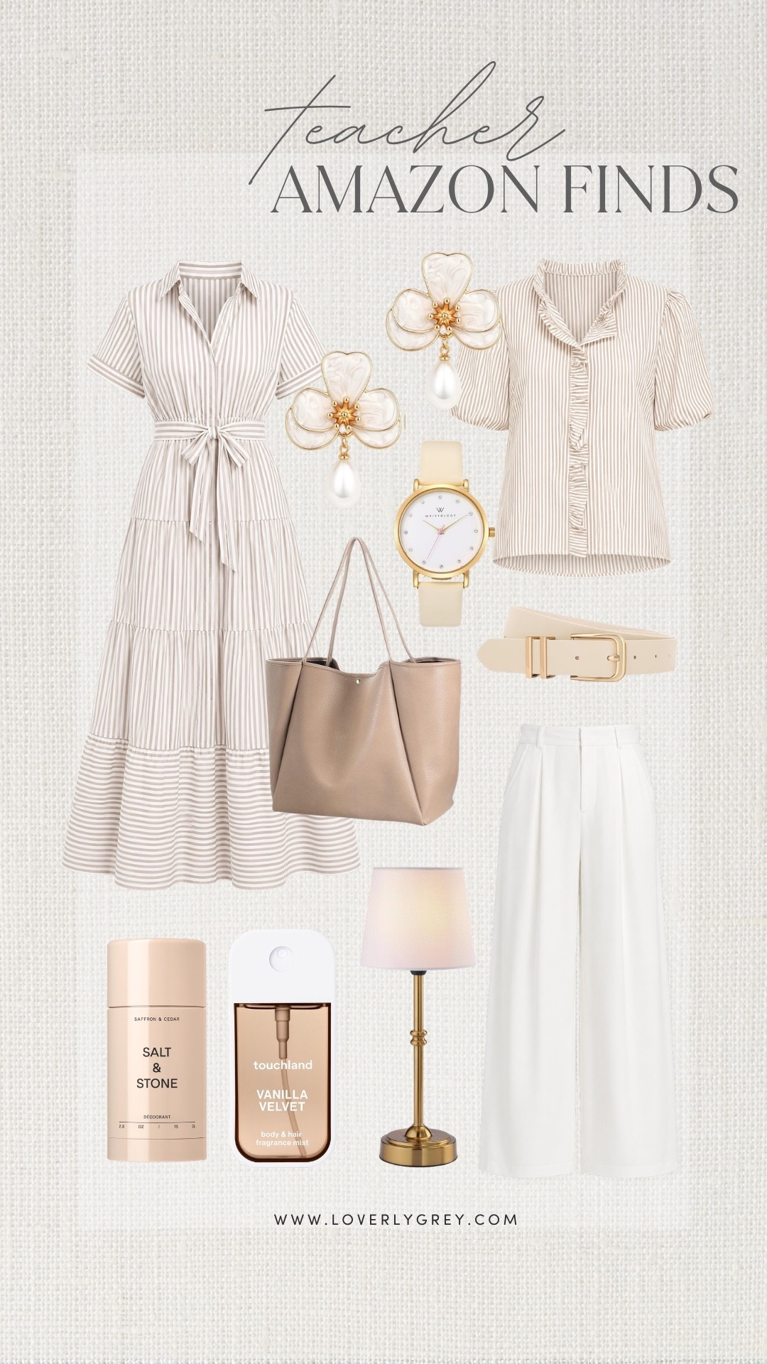 These neutral Amazon teacher finds are filled with classic pieces you’ll reach for all school year long. The striped dress, tailored separates, and simple accessories create polished outfits with minimal effort. I also included a few everyday favorites that make busy mornings just a little easier.

#LTKWorkwear #LTKootd #LTKSeasonal