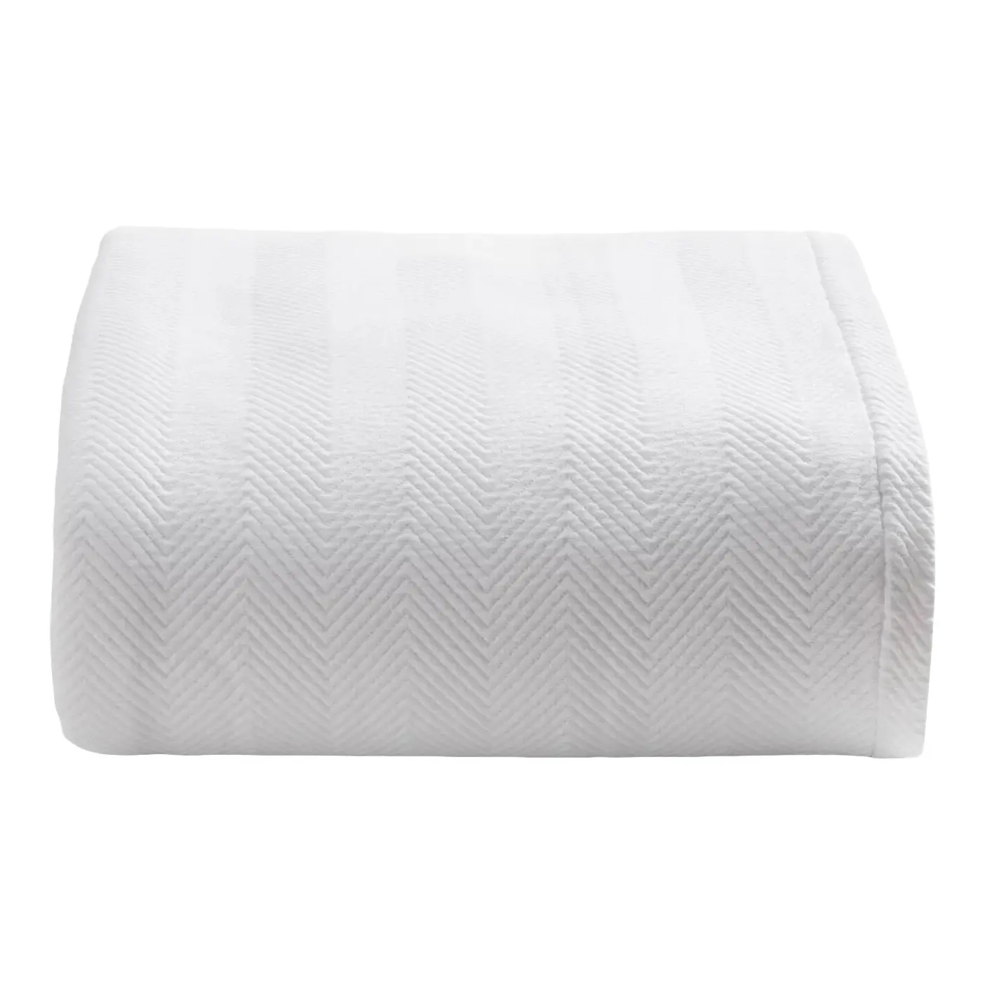 Espinho Bedding King Coverlet in White | Chairish