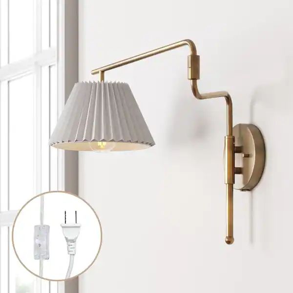 Kai Wall Mounted Plugin Bedside Reading Lamp with Empire Shade - Bed Bath & Beyond - 37884071 | Bed Bath & Beyond