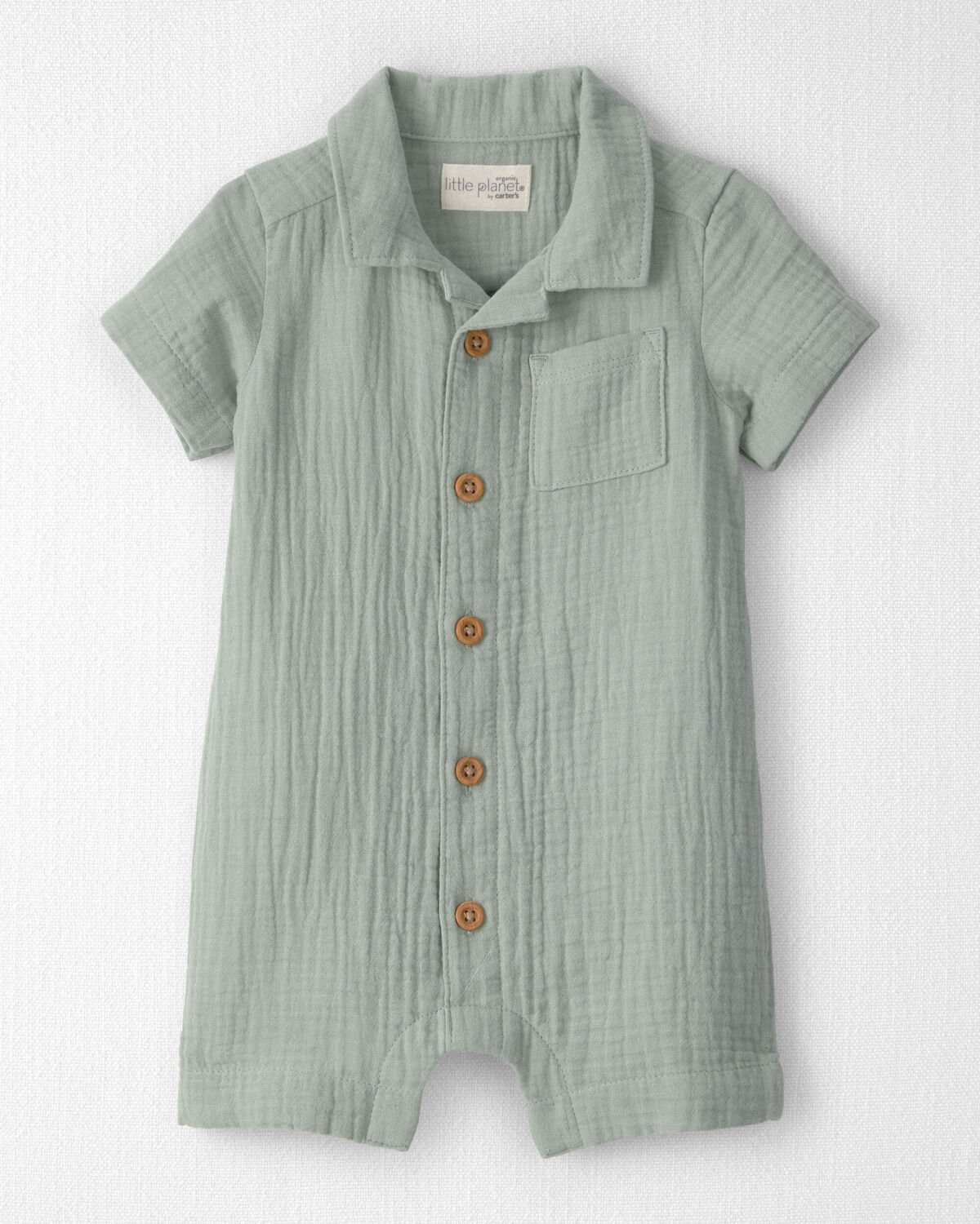 Baby Boy Organic Cotton Gauze Romper | Carter's Inc
