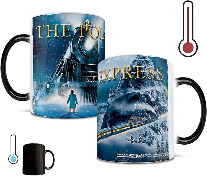 Morphing Mugs Polar Express (The Polar Express) Ceramic Mug, Black | Amazon (US)