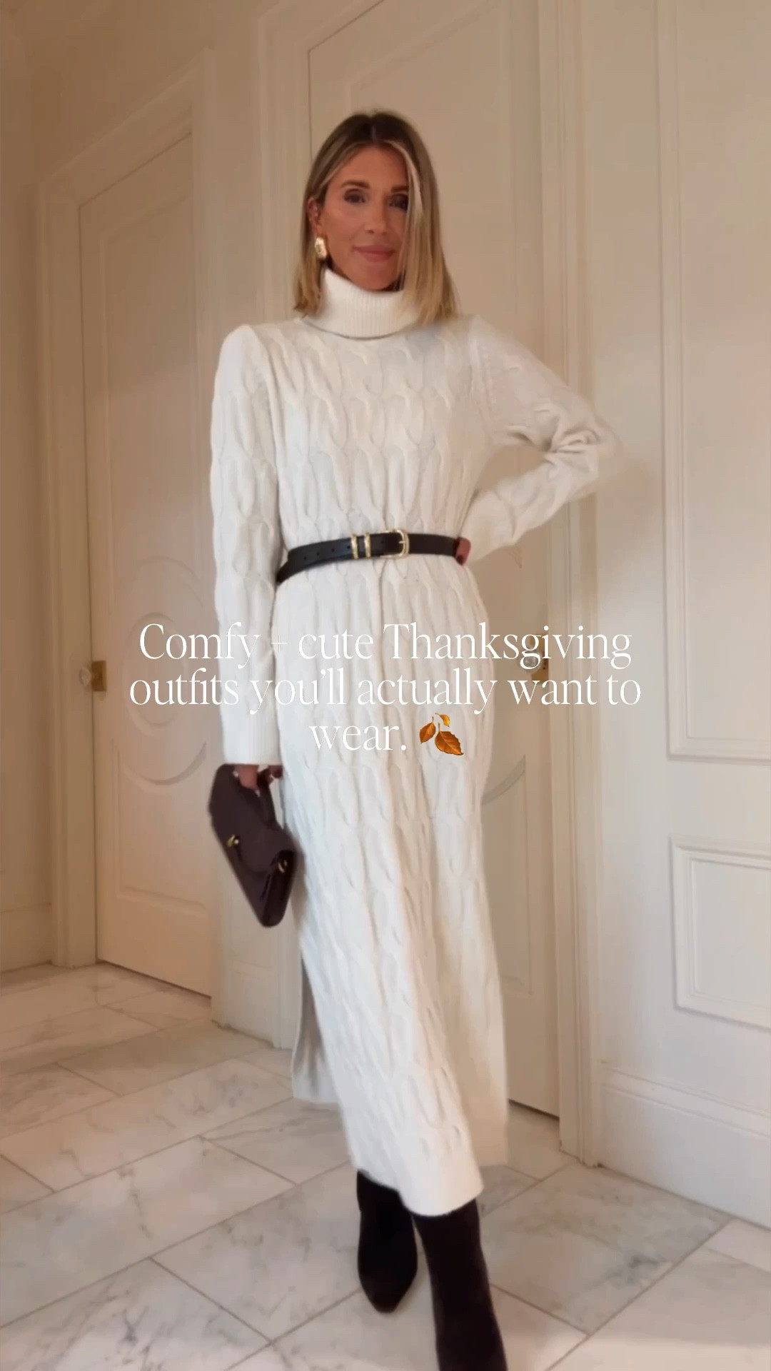 Thanksgiving outfits that are comfy and chic. I'm wearing size small and I'm 5'7 for reference 