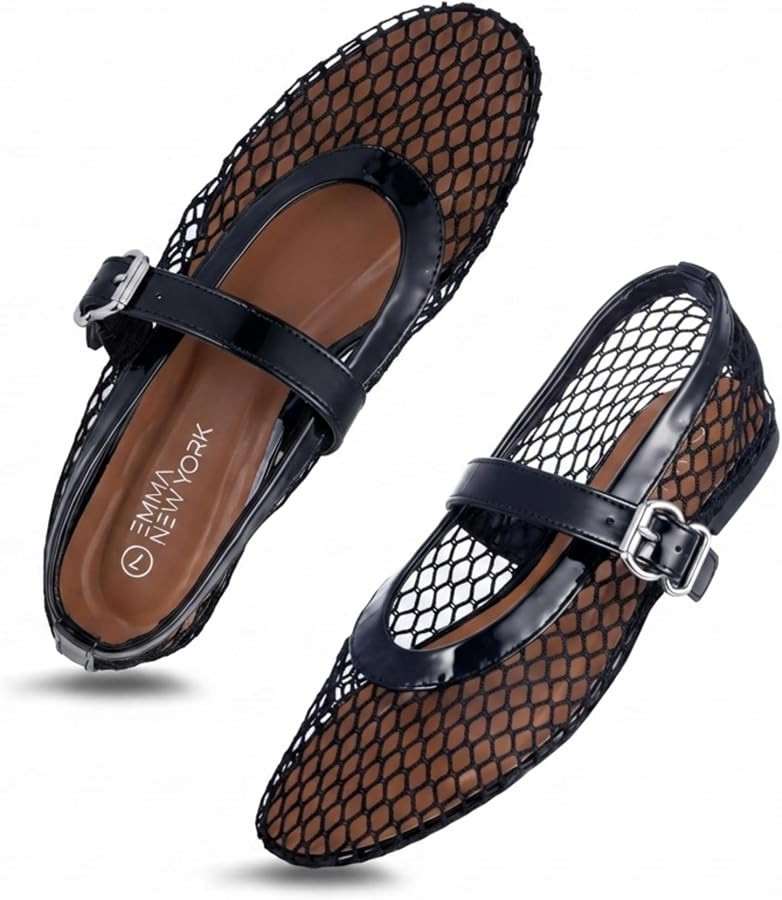 EMMA NEW YORK Mesh Ballet Flats for Women | Amazon (US)