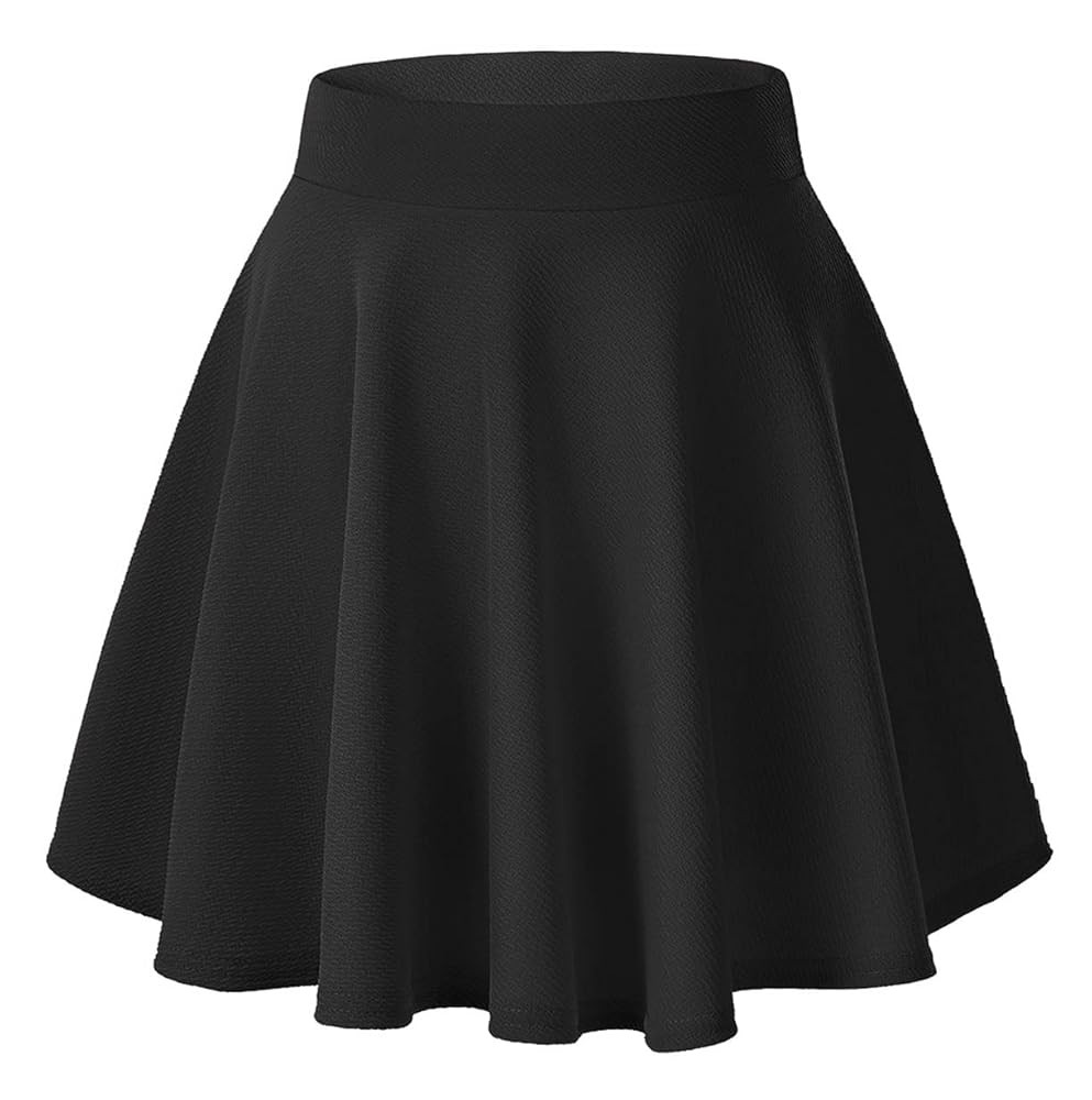 Urban CoCo Women's Basic Versatile Stretchy Flared Casual Mini Skater Skirt | Amazon (US)