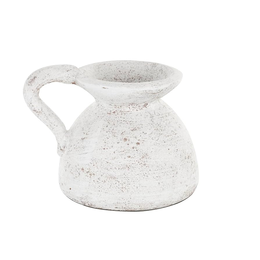 Deco 79 Ceramic Decorative Vase Antique Style Textured Pot Centerpiece Vase with Handle, Flower V... | Amazon (US)
