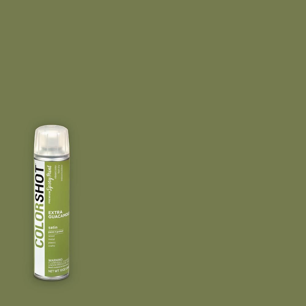 COLORSHOT 10 oz. Satin Extra Guacamole Olive General Purpose Aerosol Spray Paint | The Home Depot