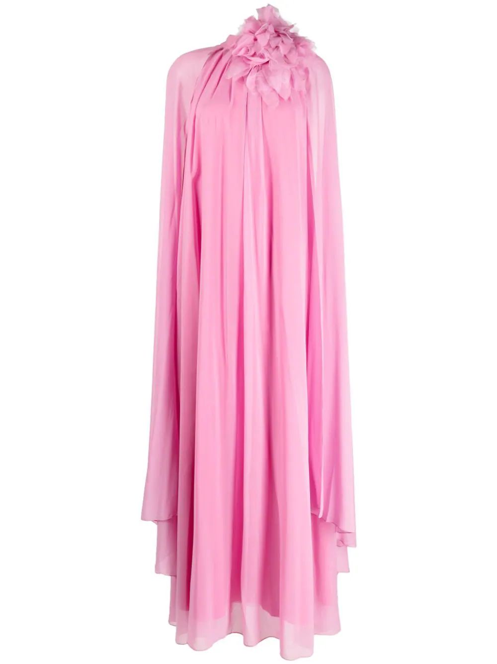 Helena floral-appliqué cape gown | Farfetch Global
