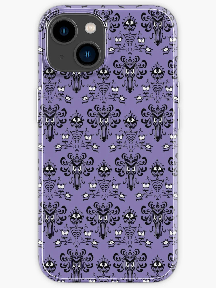 "Haunted Mansion Wallpaper - Purple" iPhone Case for Sale by still-burning | Redbubble (US)