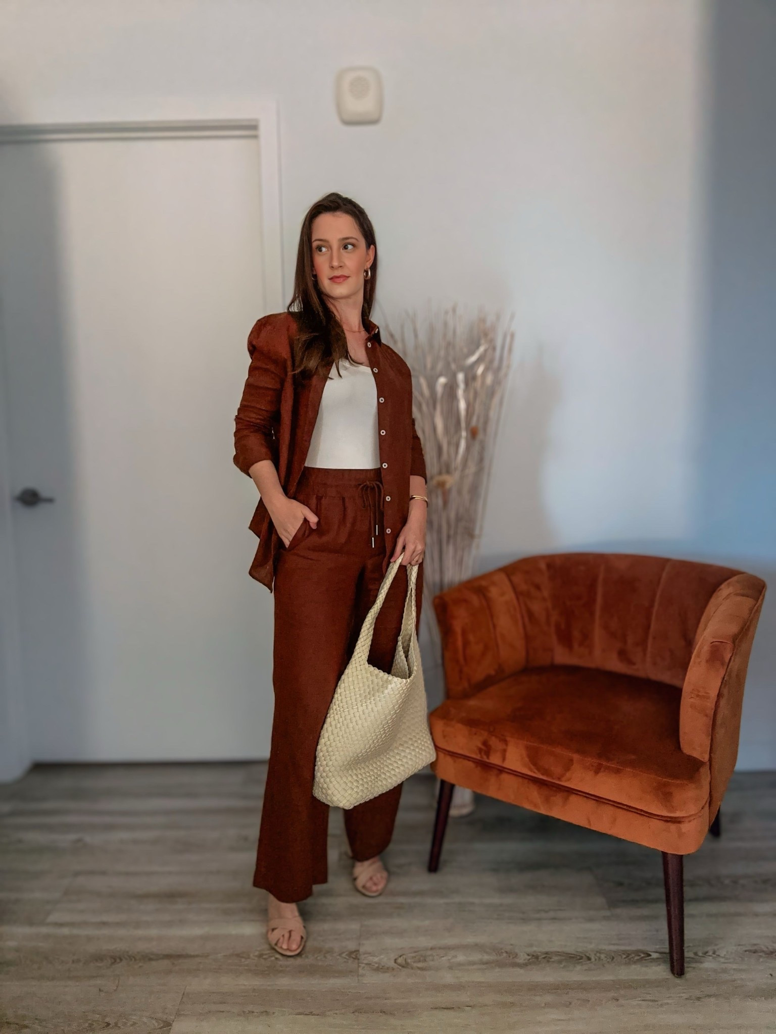 Linen Sets for Summer Vacation | chic Resortwear Outfits  
.
Linen brown sets are a perfect choice for summer vacation, effortlessly blending comfort and style. The breathable, lightweight fabric keeps you cool in warm climates, while the earthy brown tone adds a natural, relaxed vibe that pairs beautifully with sun-kissed skin. 

Whether you’re strolling through a beach town, exploring a local market, or enjoying an alfresco dinner, a matching linen set offers a chic, pulled-together look with minimal effort. Dress it up with gold accessories and strappy sandals, or keep it casual with slides and a straw tote—either way, it’s a summer staple that transitions seamlessly from day to night.

#LTKStyleTip #LTKSeasonal #LTKTravel