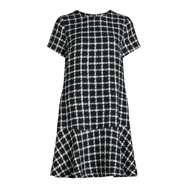 Free Assembly Women’s Tweed Dress with Short Sleeves, Sizes 0-20 | Walmart (US)