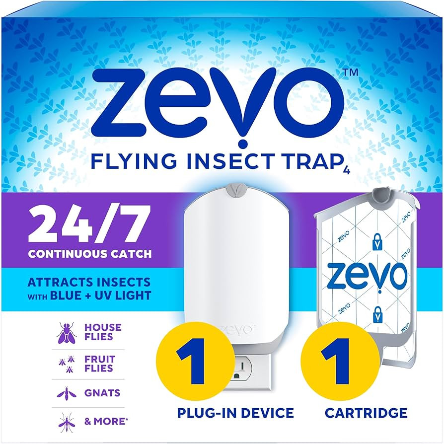 Zevo Flying Insect Trap & Cartridge - Plug in Fly Trap & Indoor Bug Catcher for Gnats, House & Fr... | Amazon (US)