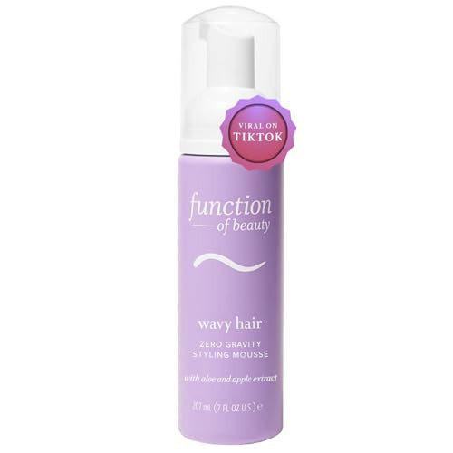 FUNCTION OF BEAUTY Zero Gravity Styling Mousse, 7 oz - Adds Volume, Defines Natural Waves While Providing a Flexible Hold Without Feeling Stiff or Crunchy | Amazon (US)