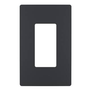 radiant 1-Gang 1-Decorator/Rocker Screwless Wall Plate, Black | The Home Depot