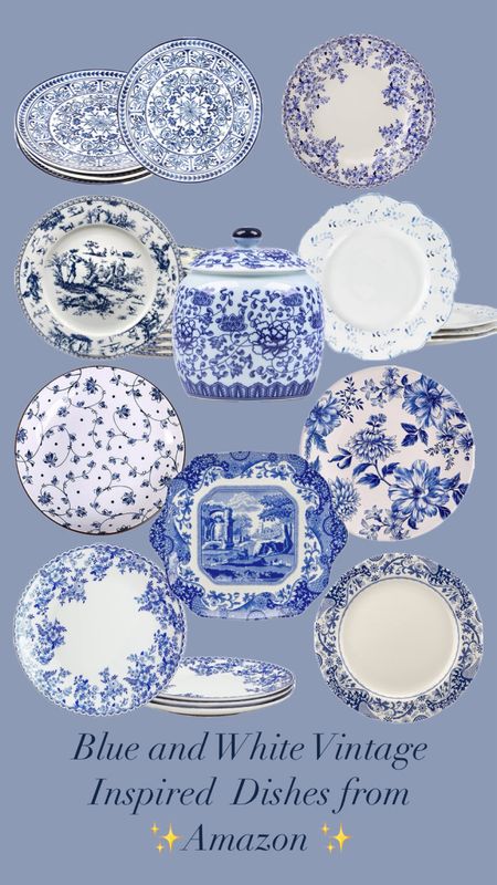 If you love all things vintage, antique, and blue and white, but can’t always find (or afford) those unique pieces, these beautiful blue and white dishes are all available at Amazon! 

#LTKfindsunder100 #LTKhome #LTKfindsunder50
