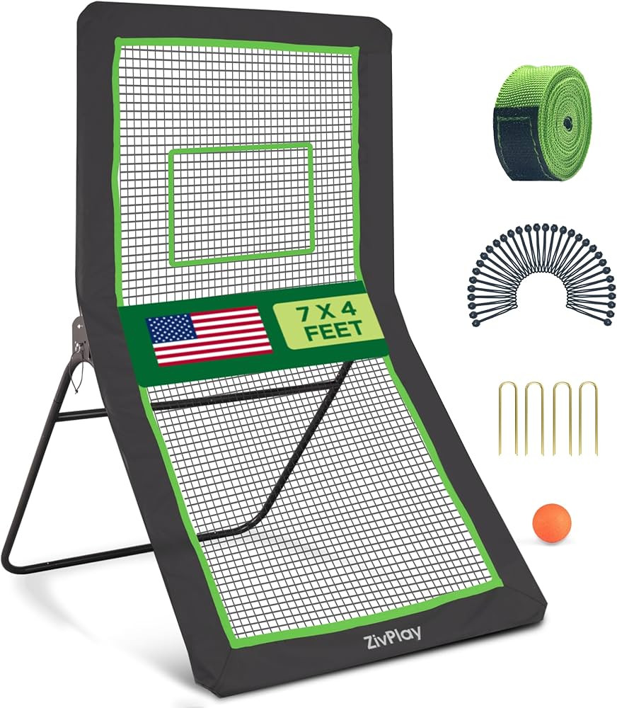Volleyball Rebounder Net Lacrosse Rebounder Bounce Back Equipment with 5 Adjustable Rebound Angle... | Amazon (US)