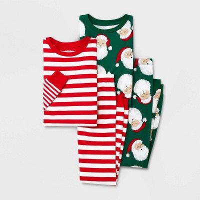 Carter's Just One You® Kids’ 4pc Christmas Santa Pajama Set | Target