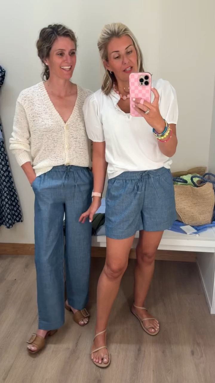 Lolly’s sweater $44
My top $29.50
My shorts - $19.95

So much goodness at J.Crew Factory!! We are loving these staple everyday pieces. 
Sweater - xs 
Pants - 0 petite
White top - xs
Shorts - 4
Sandals - 8 tts 

*code Catherine20 at Allie + Bess
*code mixandmatchmadness at Loopy

#LTKmomlife #LTKdayinmylife #LTKOver40