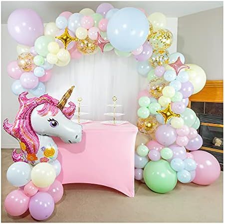 Shimmer and Confetti Premium 16-Foot DIY Pastel Unicorn Balloon Garland and Arch Kit, with Giant ... | Amazon (US)