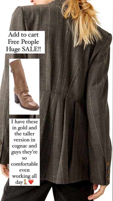 Major Free People SALE!!
This blazer is so good, I just ordered the medium and the boots I own in gold and love!! I have the taller version and they are so comfortable and make everything look cooler!! Boots are tts 

#LTKworkwear #LTKfindsunder100 #LTKsalealert