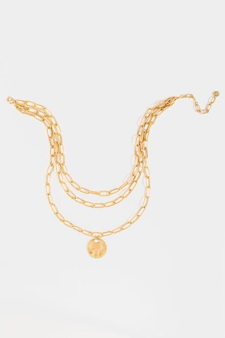Melody Curb Chain Layered Necklace - Gold | Francesca’s Collections