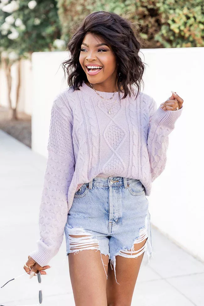 Lavender 2025 sweater outfit