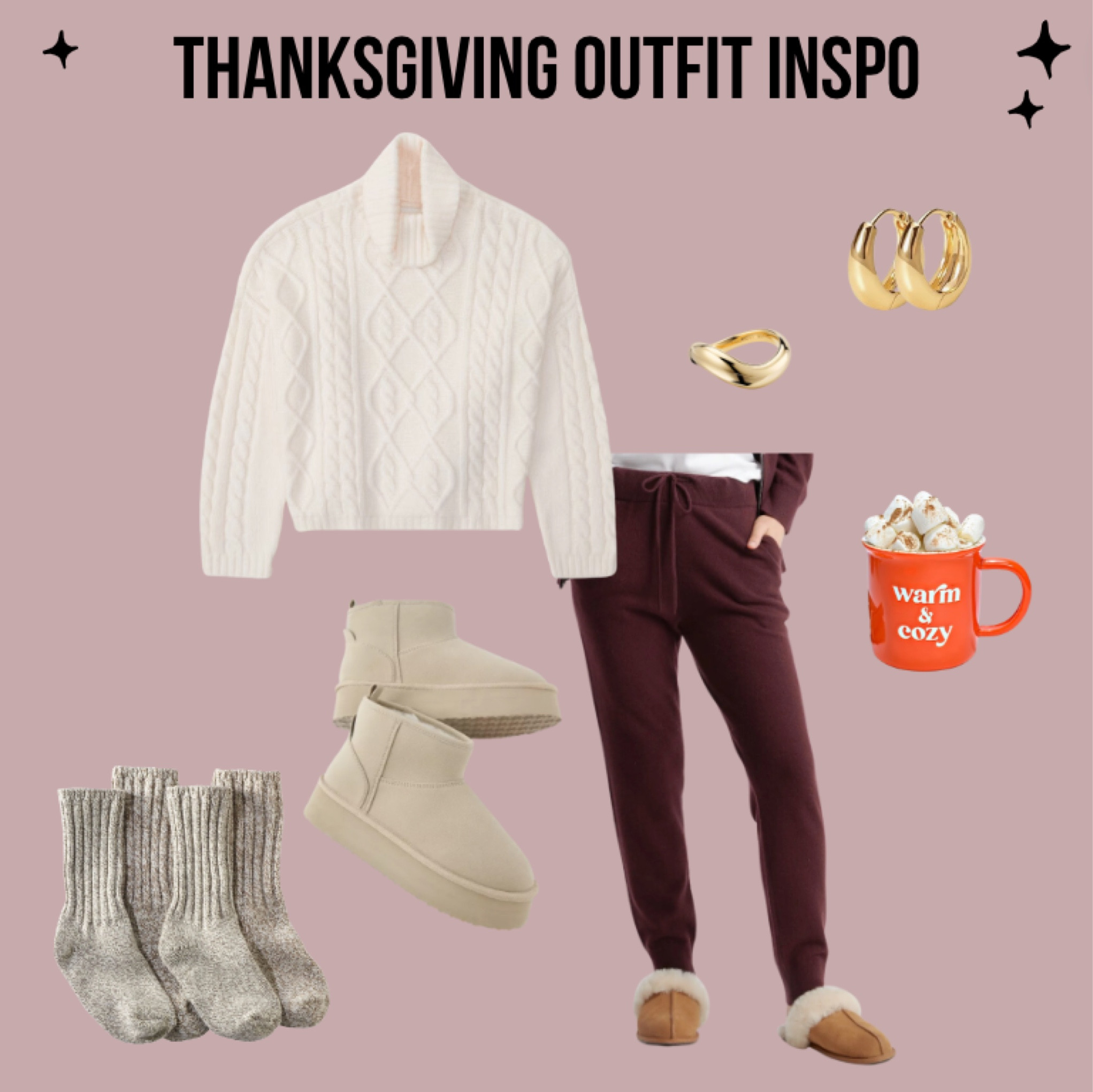 I love the idea of not getting super dressed up for Thanksgiving and keeping it cozy but still cute. This outfit is also perfect for school drop off or working from home! 

WFH Outfit, School Dropoff Outfit, Mom Fashion, Cozy Outfit, UGG Mini, UGG, Knit Sweater, Cozy Socks, Gold Jewelry, Quince, Abercrombie & Fitch, Amazon Jewelry

#LTKSeasonal #LTKHoliday #LTKstyletip